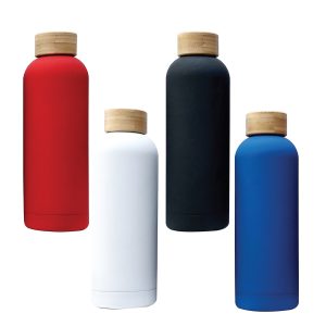 BAMBOO INSULATED LID STAINLESS STEEL BOTTLES